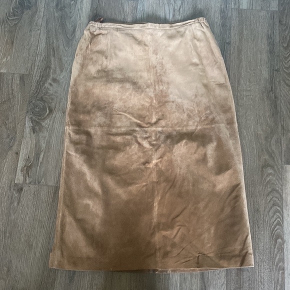 VTG 90’s Y2K Suede St. John’s Bay washable vest & maxi skirt set. 18W & 16W boho - Picture 7 of 12